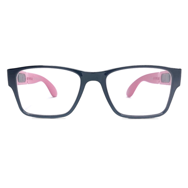 Style "M" in black and Flamingo with Blue Light Blocking Computer/ Gaming glasses