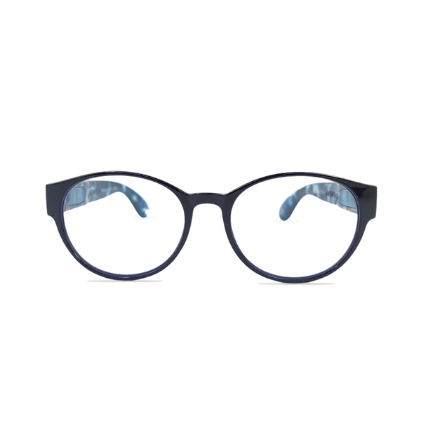 Style O in black and Azure with Blue Light Blocking Computer/ Gaming glasses