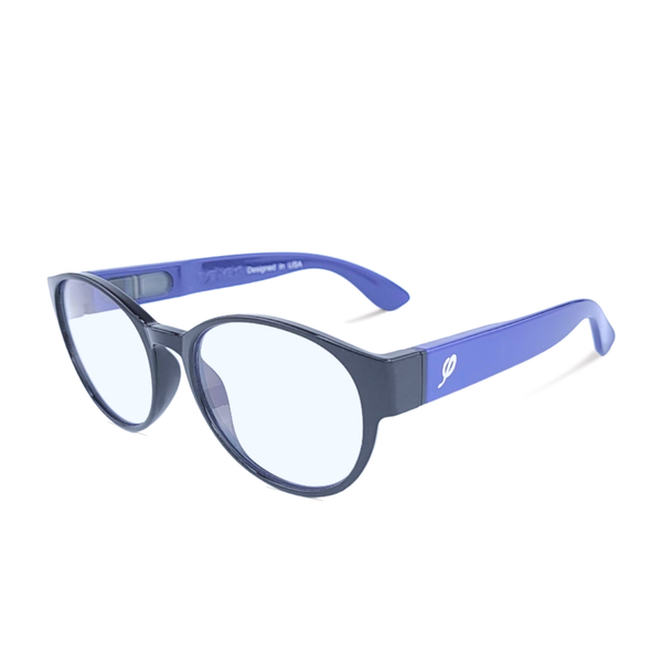 Style "O" in black and Lagoon with Blue Light Blocking Computer/ Gaming glasses