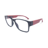 Style "M" in black and Ruby with Blue Light Blocking Computer/ Gaming glasses