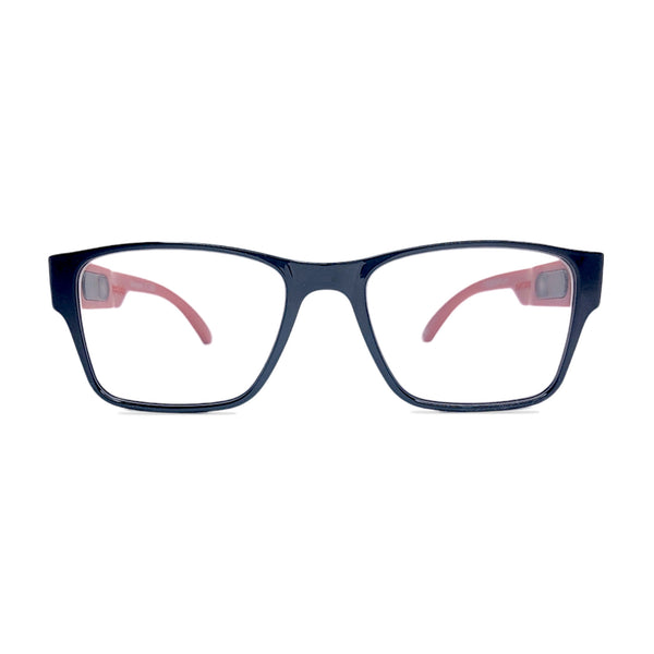Style "M" in black and Ruby with Blue Light Blocking Computer/ Gaming glasses