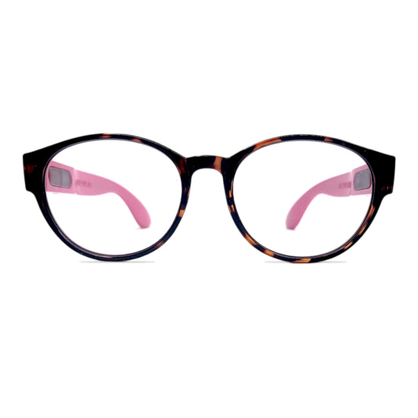 Style "O" in Amber Blend and Flamingo with Blue Light Blocking Computer/ Gaming glasses