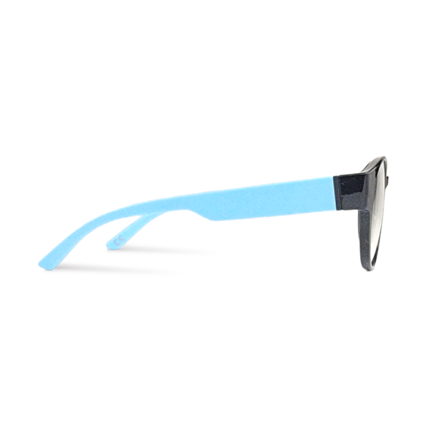 Style “O” in Black and Sky with Blue Light Blockers