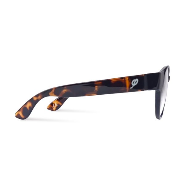 Style "O" in black and Pebbles with Blue Light Blocking Computer/ Gaming glasses